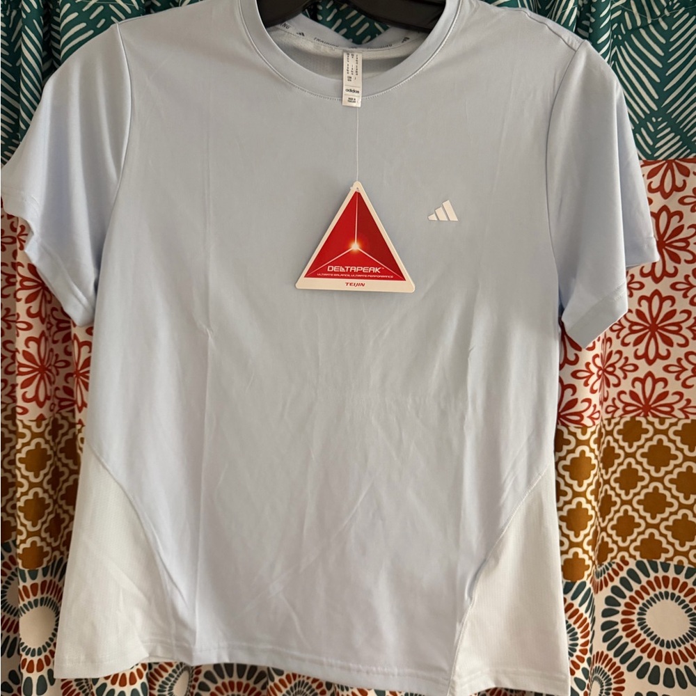 adidas Light Blue Short Sleeve Tee
